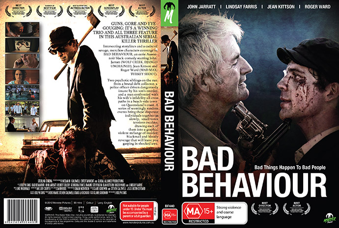 Bad Behaviour DVD wraparound Cover- Monster Pictures Australia Bad Behaviour DVD wraparound Cover- Monster Pictures Australia