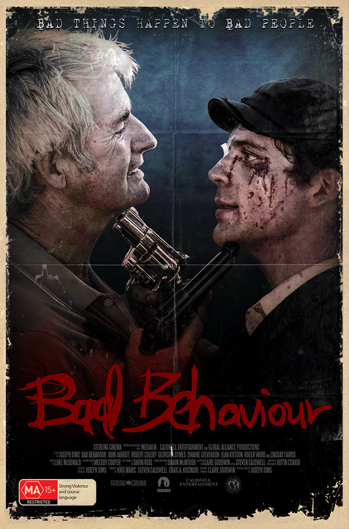 John Jarratt is Ricky Bartlett Versus Lindsay Farris as Peterson in Joseph Sim's Bad Behaviour John Jarratt is Ricky Bartlett Versus Lindsay Farris as Peterson in Joseph Sim's Bad Behaviour