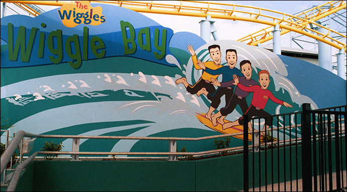 wiggle bay mural featuring the original Wiggles wiggle bay mural