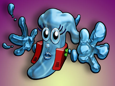 Water based cartoon character Water based cartoon character