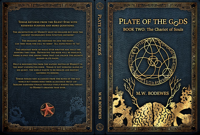Wraparound cover art for the sequel to plate of the gods: Book 2 the Chariot of Souls Wraparound cover art for the sequel to plate of the gods: Book 2 the Chariot of Souls