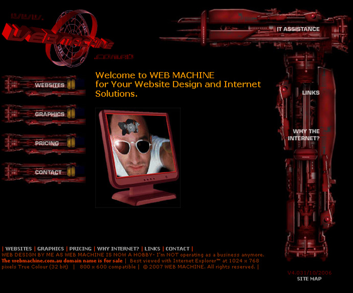 Screen grab of Index.html from webmachine website (now defunct) Screen grab of Index.html from webmachine website